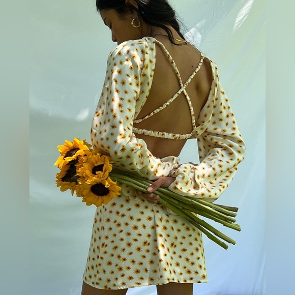 NWT | WE WORE WHAT
Satin Mini Slip Skirt
Ivory Floral - Picture 7 of 8